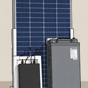 Közepes Szigetüzemű Napelemes Szett Fő Elemei