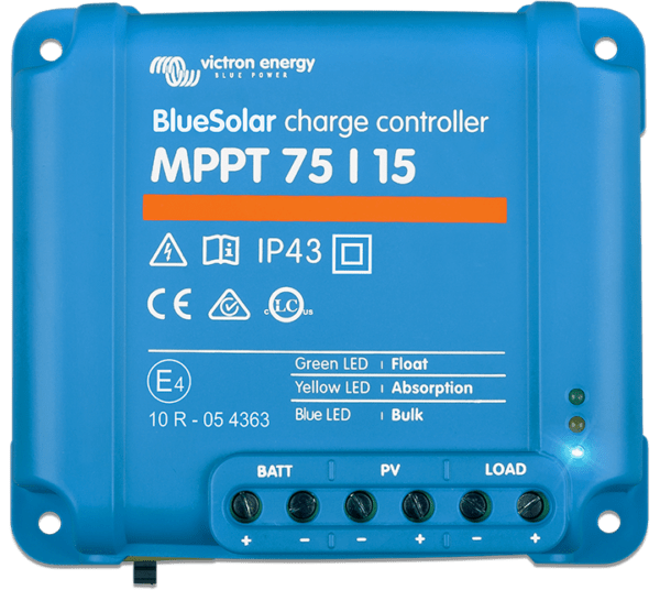 Victron Energy BlueSolar MPPT 75/15 12V / 24V 15A napelemes töltésvezérlő